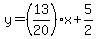 y+=+%2813%2F20%29x+%2B+5%2F2