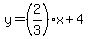 y+=+%282%2F3%29x%2B4