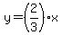 y+=+%282%2F3%29x