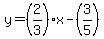 y+=+%282%2F3%29x+-+%283%2F5%29