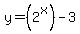 y+=+%282%5Ex%29-3