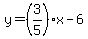 y+=+%283%2F5%29x+-+6