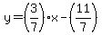 y+=+%283%2F7%29x+-+%2811%2F7%29