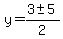y+=+%283+%2B-+5%29%2F2