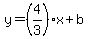 y+=+%284%2F3%29x+%2B+b