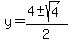 y+=+%284+%2B-+sqrt%28+4+%29%29%2F2+