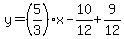 y+=+%285%2F3%29x+-+10%2F12+%2B+9%2F12