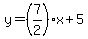y+=+%287%2F2%29x+%2B+5