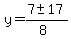y+=+%287+%2B-+17%29%2F%288%29
