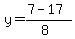 y+=+%287+-+17%29%2F%288%29