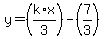 y+=+%28k%2Ax%2F3%29+-+%287%2F3%29
