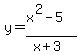 y+=+%28x%5E2+-+5%29%2F%28x+%2B+3%29