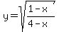 y+=++sqrt%28%281-x%29%2F%284-x%29%29