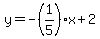 y+=+-%281%2F5%29x+%2B+2
