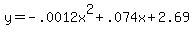 y+=+-.0012x%5E2+%2B+.074x+%2B+2.69