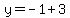 y+=+-1%2B3