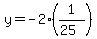 y+=+-2%281%2F%2825%29%29