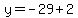y+=+-29%2B2