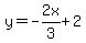 y+=+-2x%2F3+%2B+2