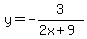 y+=+-3%2F%282x+%2B+9%29