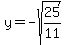 y+=+-sqrt%2825%2F11%29