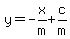 y+=+-x%2Fm+%2Bc%2Fm