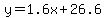 y+=+1.6x+%2B+26.6