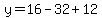 y+=+16+-+32+%2B+12