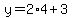 y+=+2%2A4+%2B+3