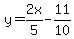 y+=+2x%2F5+-+11%2F10+