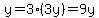 y+=+3%2A%283y%29+=+9y