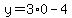 y+=+3%2A0+-+4