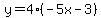 y+=+4%28-5x+-+3%29