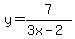 y+=+7%2F%283x-2%29