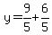 y+=+9%2F5+%2B+6%2F5
