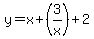 y+=+x%2B%283%2Fx%29+%2B2+