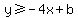 y+%3E=+-4x+%2B+b