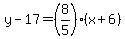 y+-+17+=+%288%2F5%29%28x+%2B+6%29