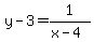 y+-+3+=+1+%2F+%28x+-+4%29