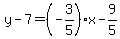 y+-+7+=%28-3%2F5%29x+-+9%2F5
