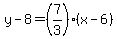 y+-+8+=+%287%2F3%29%28x+-+6%29