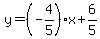 y+=+%28-4%2F5%29x+%2B+6%2F5