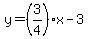 y+=+%283%2F4%29x+-+3