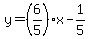 y+=+%286%2F5%29x+-+1%2F5