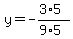 y+=+-%283%2A5%29%2F%289%2A5%29