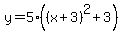 y+=+5+%2A+%28%28x%2B3%29%5E2+%2B+3%29
