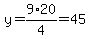 y+=+9%2A20%2F4+=+45