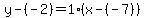 y-%28-2%29=1%28x-%28-7%29%29