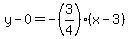 y-0=-%283%2F4%29%28x-3%29
