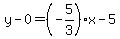 y-0=%28-5%2F3%29x-5